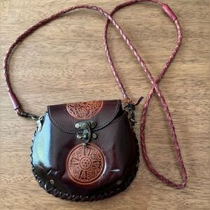 Vintage Mandela leather coin purse